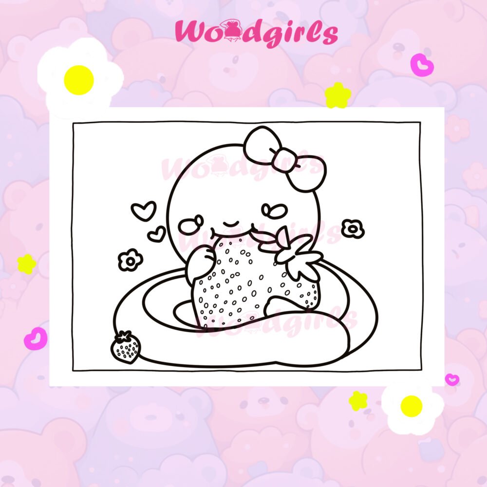 'Strawberry Snake' Coloring Book