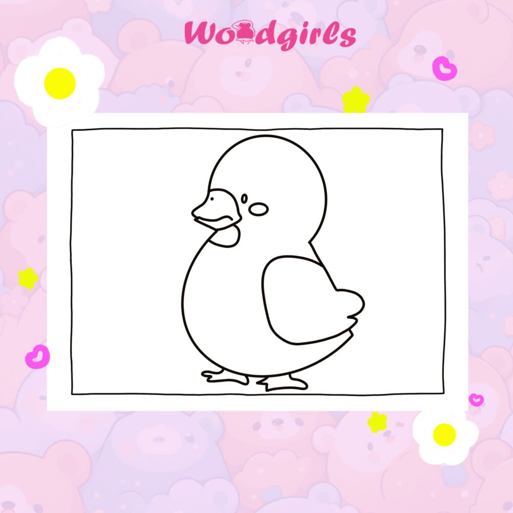 'Cute Duck' Coloring Book