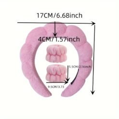 3 PcsSet Make-up Hairband Wrist Band-7