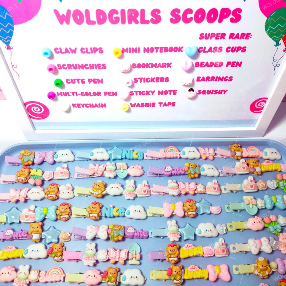 Handmade Decoden Cream Hair Clips